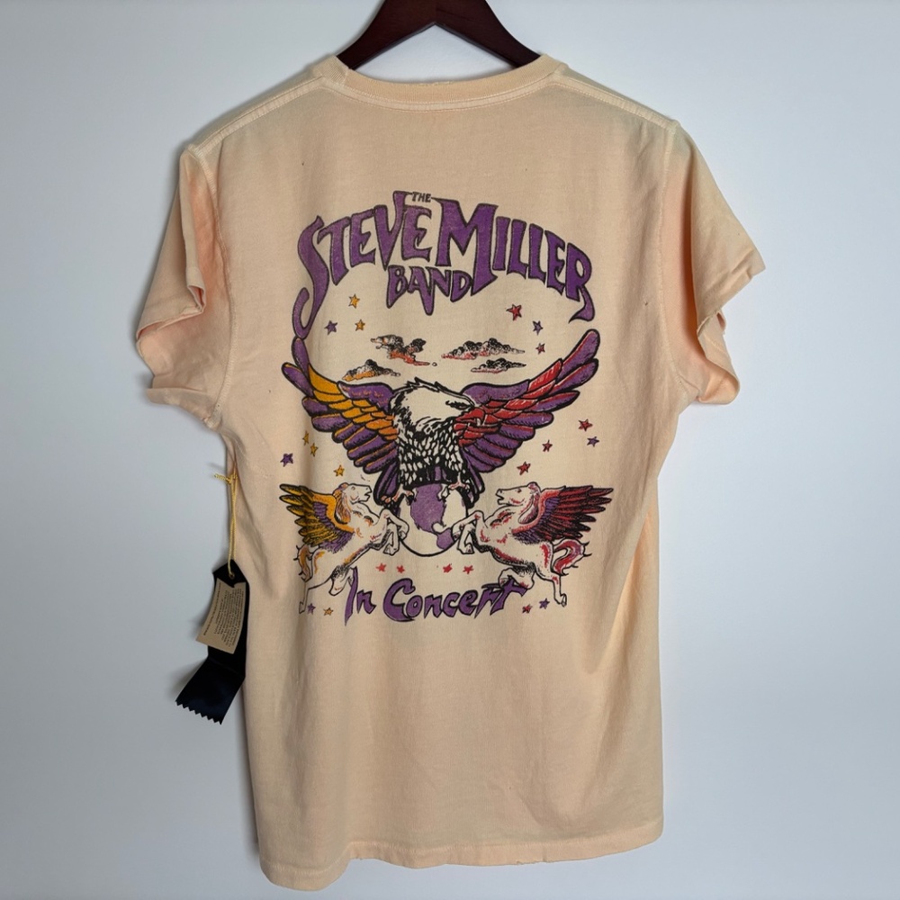 Made Worn Steve Miller Band “In Concert” Sun Bleach Tee NWT Size S - Picture 3 of 5